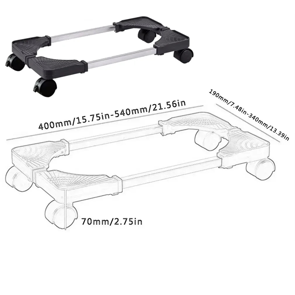 Computer CPU Tower Stand, Adjustable Mobile CPU Stand, CPU Holder PC Tower Stand With Rolling Caster Wheels, Adjustable Width