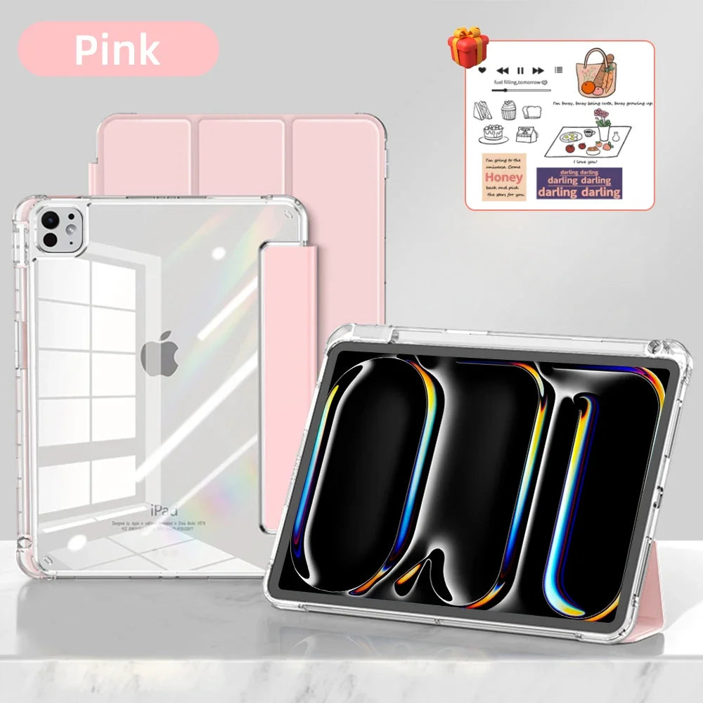 For iPad Air 11 2024 Pro Transparency Case For 2024 iPad Air 11-inch 12.9-inch Air 4/5 iPad 7/8/9th 10.2 5/6th 9.7in Tablet Case