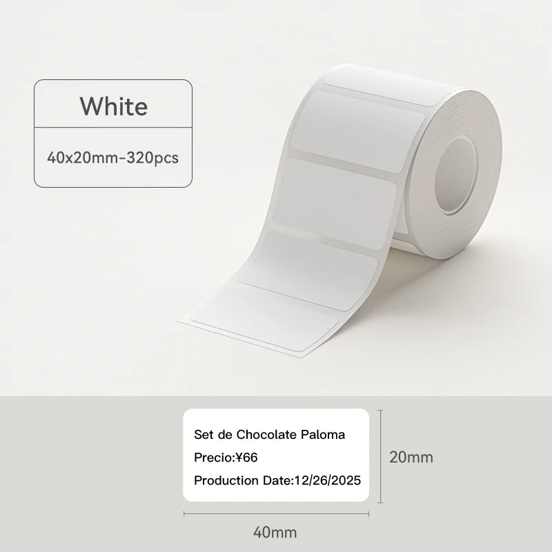 NIIMBOT B21/B1/B3S Full white series Thermal Label Sticker Paper Printable 20-50mm