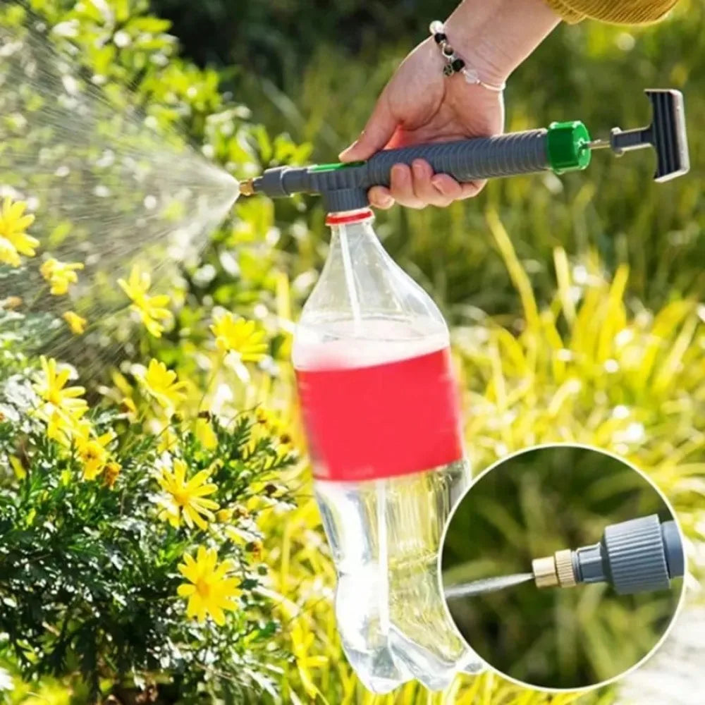 High Pressure Air Pump Manual Sprayer Adjustable Drink Bottle Spray Head Nozzle Garden Watering Tool Sprayer Agriculture Tools