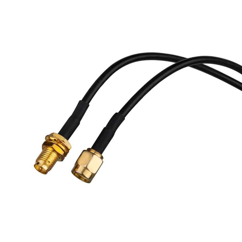 RP-SMA SMA Connector Male to Female Extension Cable Copper Feeder Wire for Coax Coaxial WiFi Network Card RG174 Router Antenna