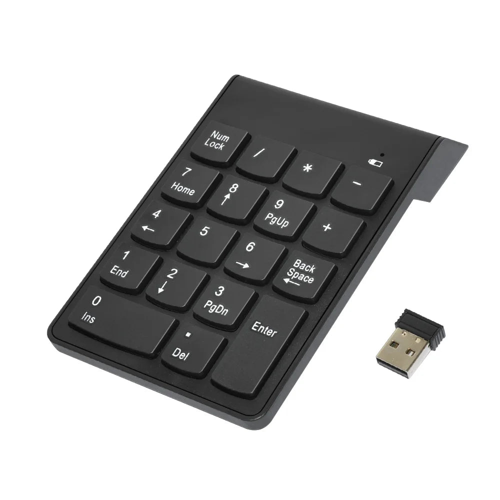 New 18-key USB 2.4G wireless mini numeric keypad /USB Wired numeric keypad, suitable for IMac/MacBook Air/Pro notebook/ PC Deskt