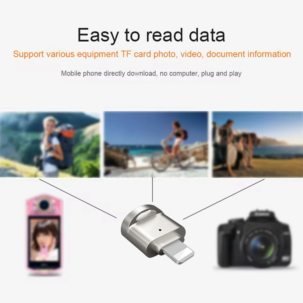 Micro TF SD Card Reader Converter For IPhone IPad OTG To Micro SD Card Reader Viewer Adapter Memory Card Reading Support IOS 13