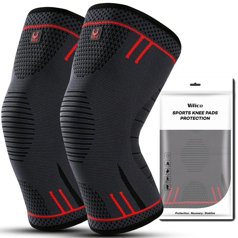 Professional Knee Support Compression Knee Sleeve Anti Slip Silicone Knee Braces for Knee Pain Meniscus Tear