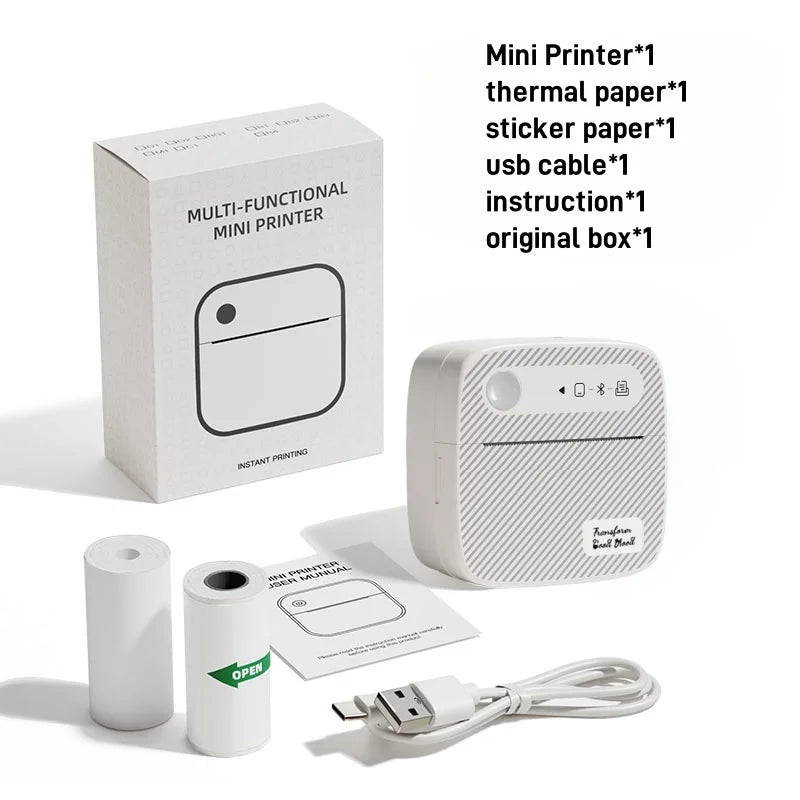 DOLEWA B3 Portable Mini Printers Wireless Bluetooth Inkless Sticker Maker Printer Tag Price Machine for Office School Kitchen