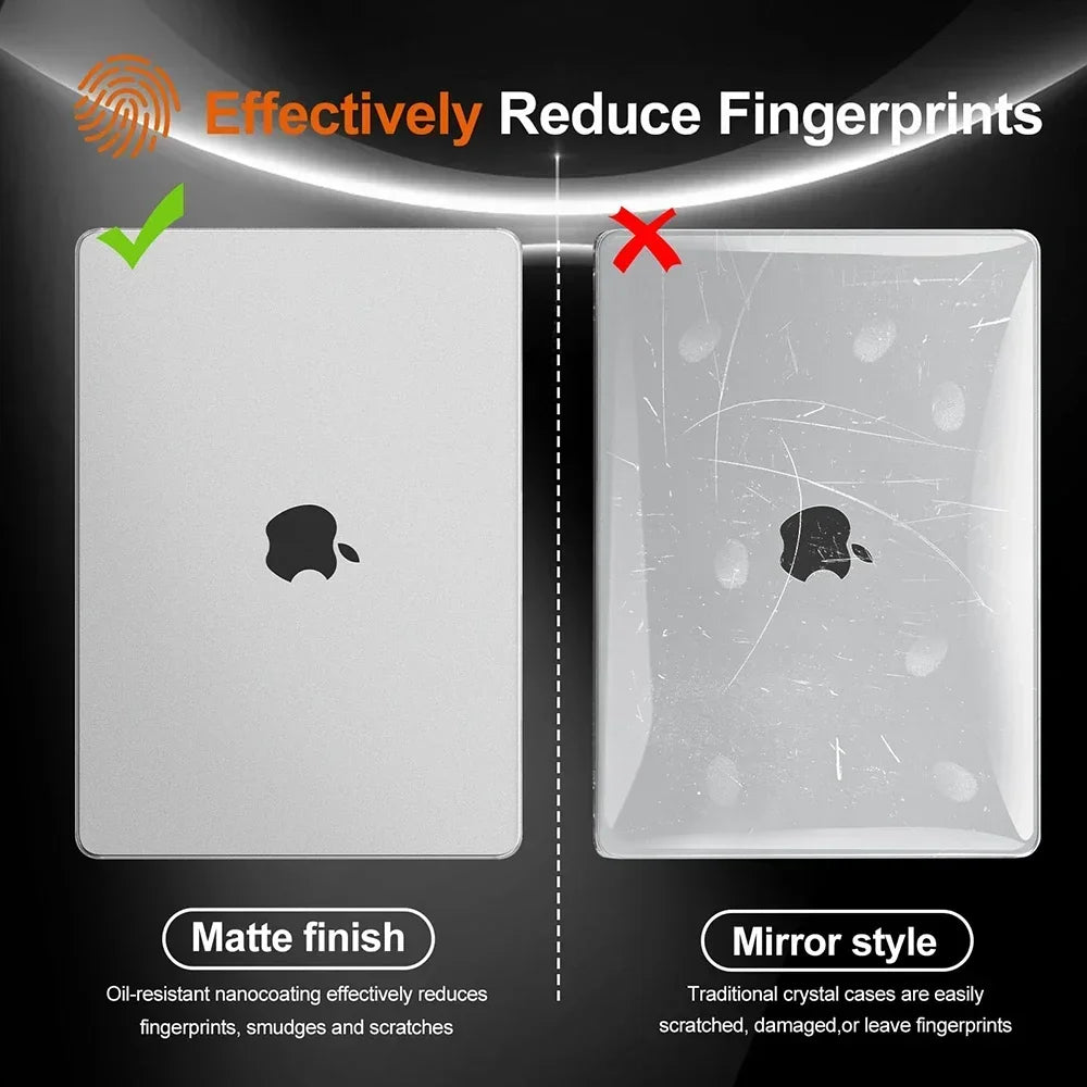 Matte Clear Laptop Case for Macbook Air 13.6 M4 15 M3 Frosted Cover for Mac Book Pro 13 M1 M2 14 M4 16 2025 Sleeve Accessories