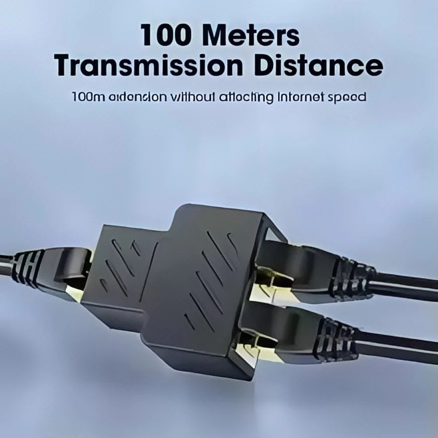 RJ45 1 to 2 Ethernet Splitter-Female LAN Port Adapter for Dual Network Connections,PC/Laptop Extender,Cat5/6/7 Compatible