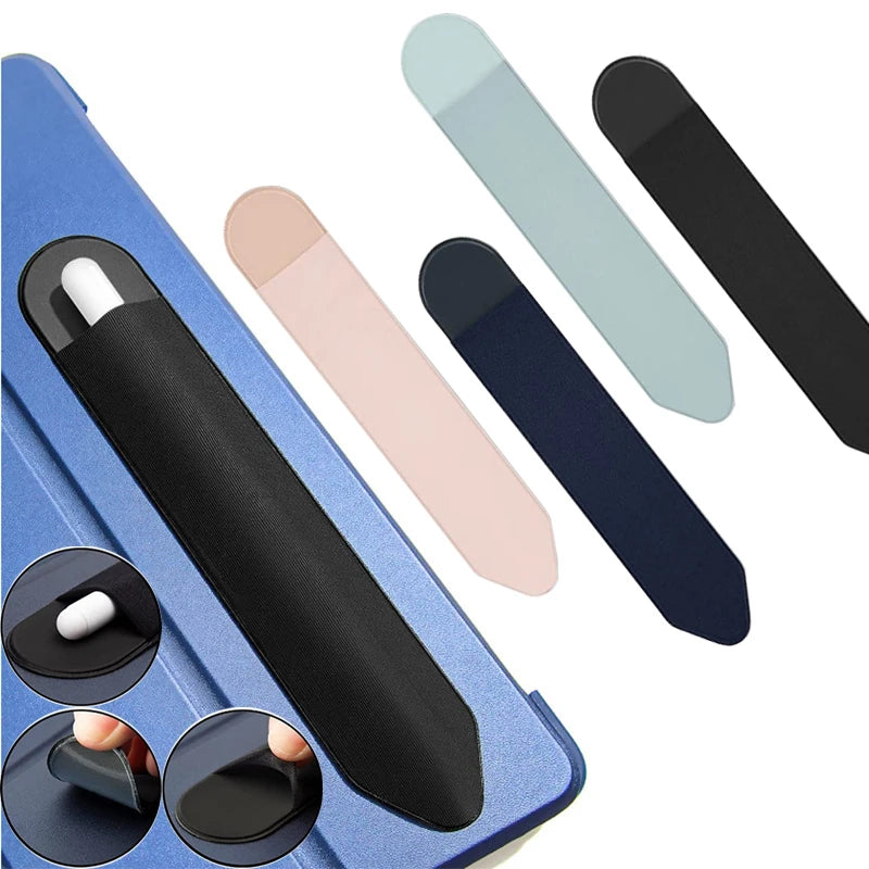 4-1pack Universal Sticky Stylus Holder for Apple IPad IPencil 2 1 Self Adhesive Sleeve Attached Pouch Bag Sleeve Pencil Holder