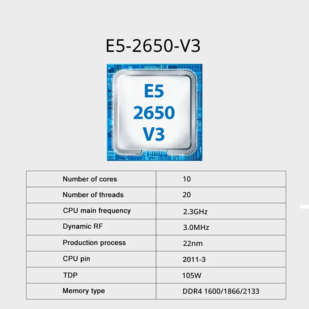 SOYO X99 Gaming Motherboard Kit C612 Chip with E5 2650 V3 CPU & DDR4 16G*1 2133MHz Memory NVME PCIE3.0 SATA3.0 TPM2.0 Interface