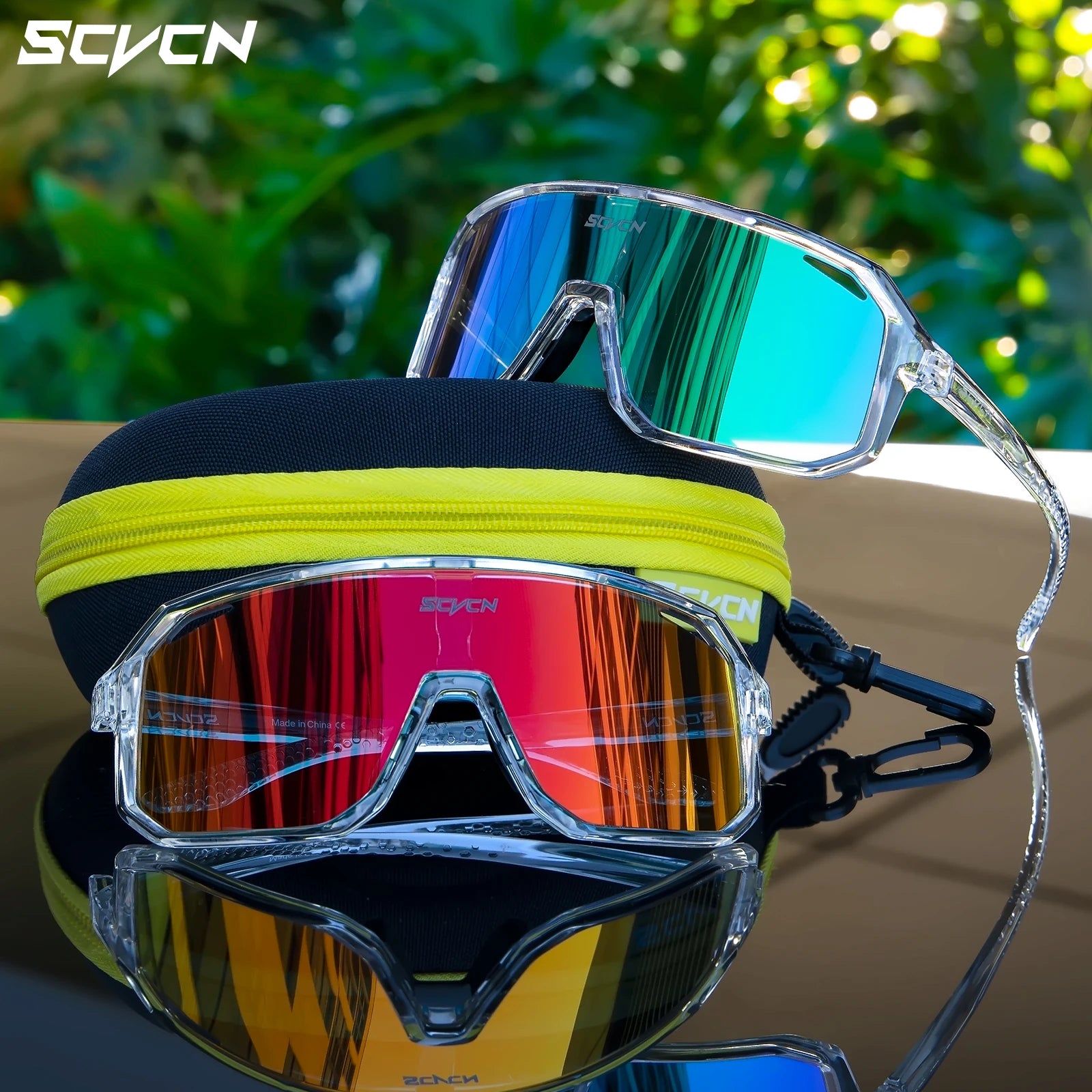 SCVCN Cycling Sunglasses Men MTB Road Driving Bike Glasses Outdoor Sports Women Bicycle Cycling UV400 Protective Glasses New