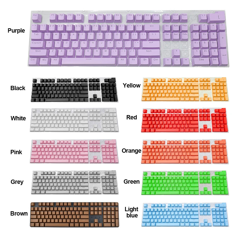 104pcs ABS Universal Mechanical Keyboard Keycaps Desktop Computer Ergonomic Blank Keycaps For Cherry MX Mechanical Keyboard Caps