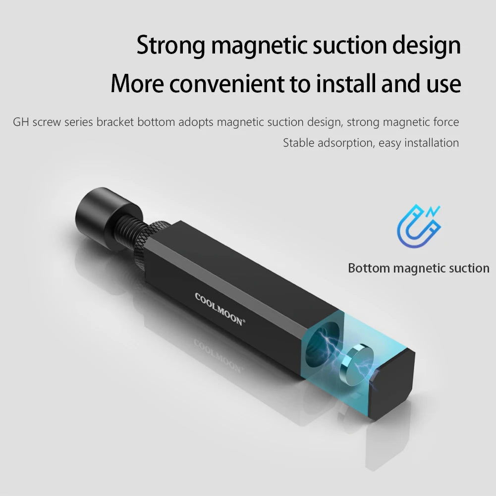 COOLMOON 50-120mm Graphics Card Holder Video card holder Vertical bracket Aluminum Alloy Card GPU Holder Support Desktop PC Case