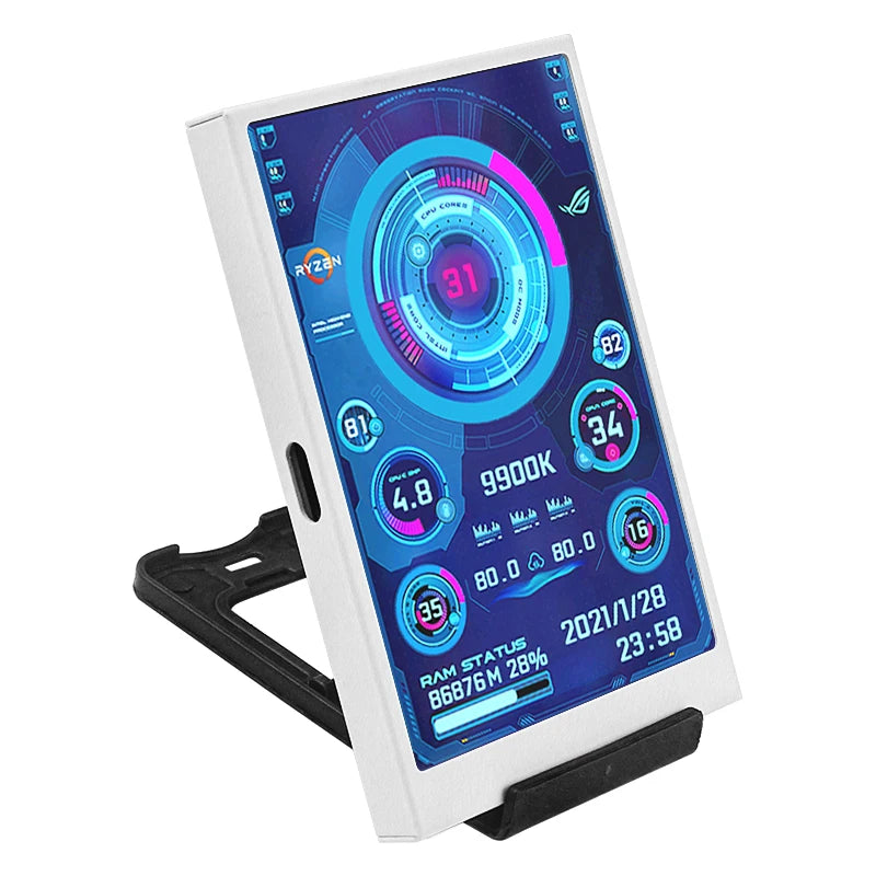 3.5 Inch IPS Type-C Screen 480*320 Secondary Screen CPU GPU RAM HDD USB Monitor Freely AIDA64 Mini Display