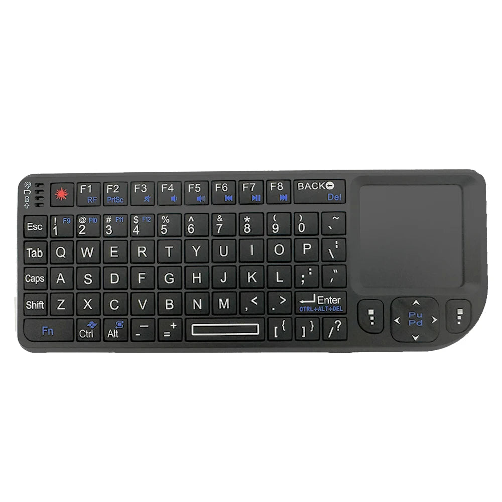 MRSVI A8 Mini Wireless Keyboard 2.4G 7-Color Backlight Touchpad Mouse Flashligt-Portable Applicable- Perfect For PC,Smart TV Box