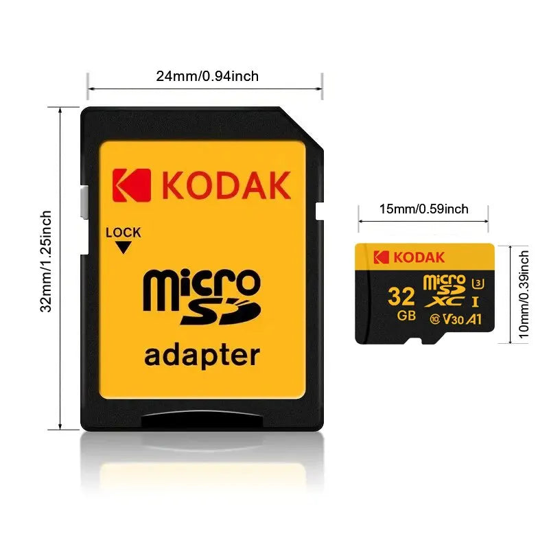 KODAK Micro SD 512GB 256GB Memory Card UP TO 100MB/s C10 U3 32GB 64GB 128GB TF Card 4K HD For USB Card Reader Adapter Microsd