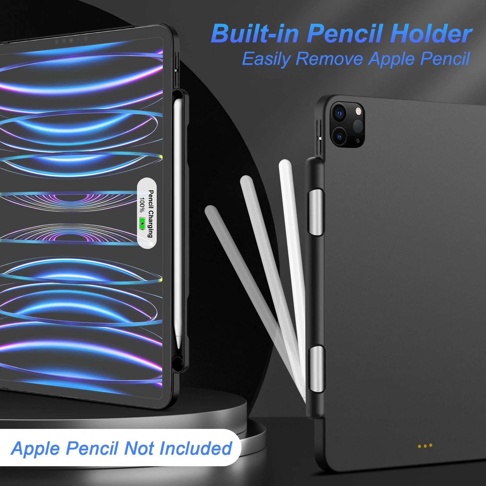 GOOJODOQ Magnetic Case for iPad Pro 11 13 2024 M4 Air 6 Air 4/5 iPad Pro 12.9 Magic Keyboard Compatible Case Pencil Holder