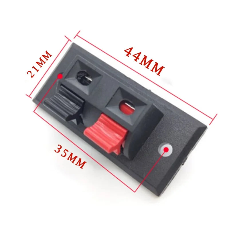 5Pcs 2 Positions Connector Terminal Push in Jack Spring Load 2 way 2 Pin Spring push Release Home Audio Speaker Terminals