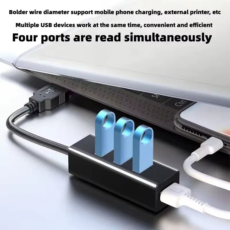 Hub USB Multi Expander Hub USB Splitter Power Adapter High Speed 4 Port In One for PC Computer Accessories