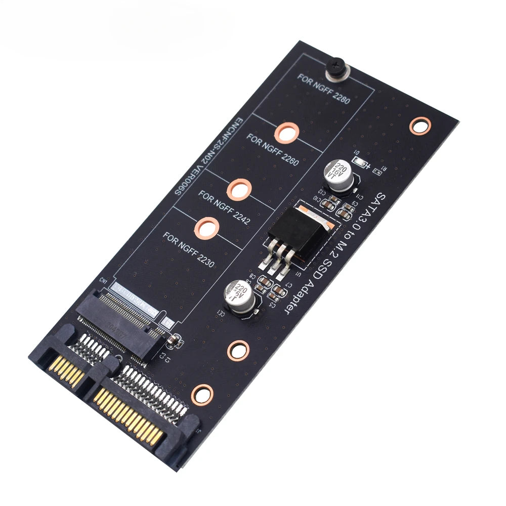 M.2 NGFF Msata SSD To SATA 3.0 2.5 Adapter M2 PCI SSD Converter Riser Card For PC Laptop Add On Card up to 6Gps