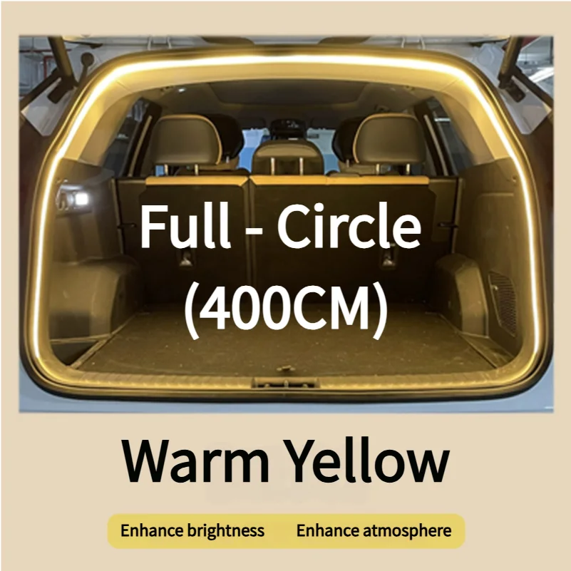 Car Trunk Ambient Light Strip for Suv Flexible PVC Automatic Led Light Strip Non-Destructive Installation Universal for 12V/24V
