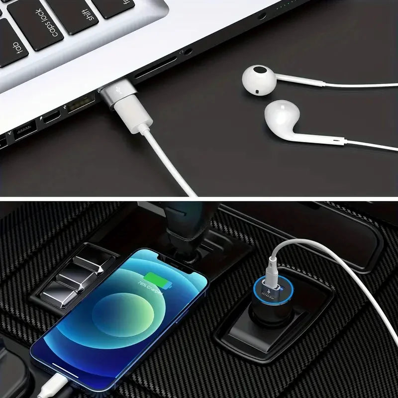 NNBILI 5pcs OTG USB to USBC Adapters Durable Metallic Build Universal Compatibility Including Macbook Samsung S24 IWatch AirPods