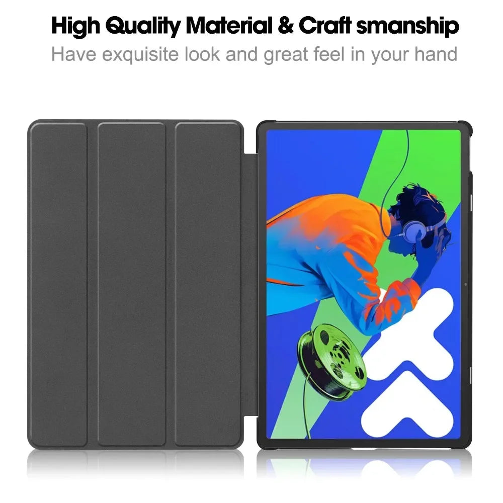 For Xiaoxin Pad Pro 12.7 2025 Tri-Folding Stand Smart Tablet Case for Lenovo XiaoxinPad Xiaoxin Pad Pro 12.7 2025 Cover funda
