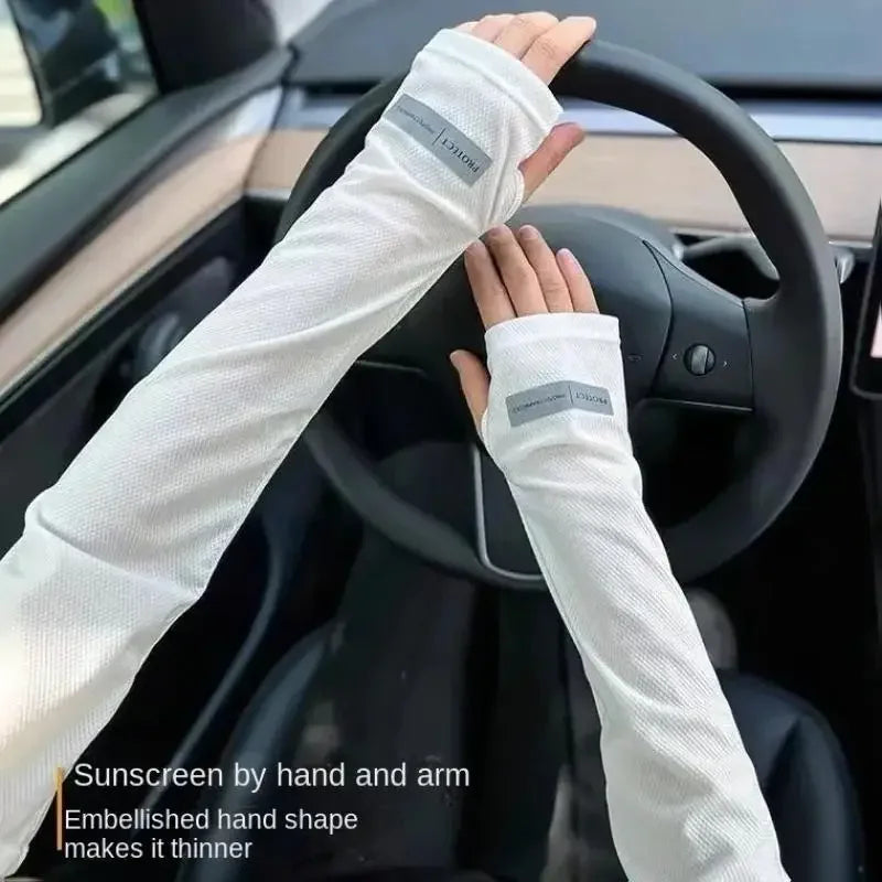 1 Pair Oversized Ice Sleeves For Men, Summer Outdoor Loose Sleeves With UV Protection