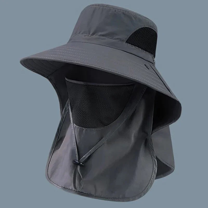 1Set Summer Sun Hats Neck Flap Fisherman Hat UV Protection Outdoor Hunting Fishing Cap For Hiking Camping Visor Bucket Hat