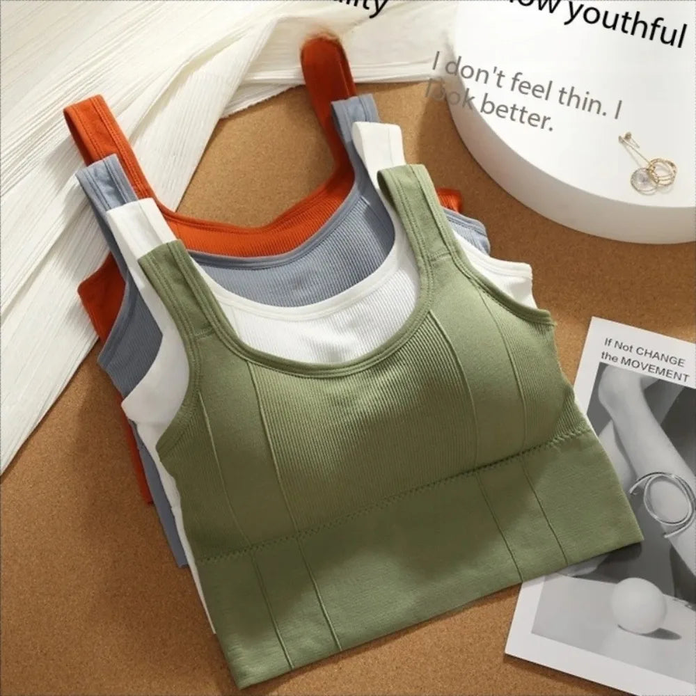 Sports Bra Anti-Sweat Fitness Top Women Seamless Yoga Bra Shockproof Crop Top Push Up Sport Bra Gym Workout Top