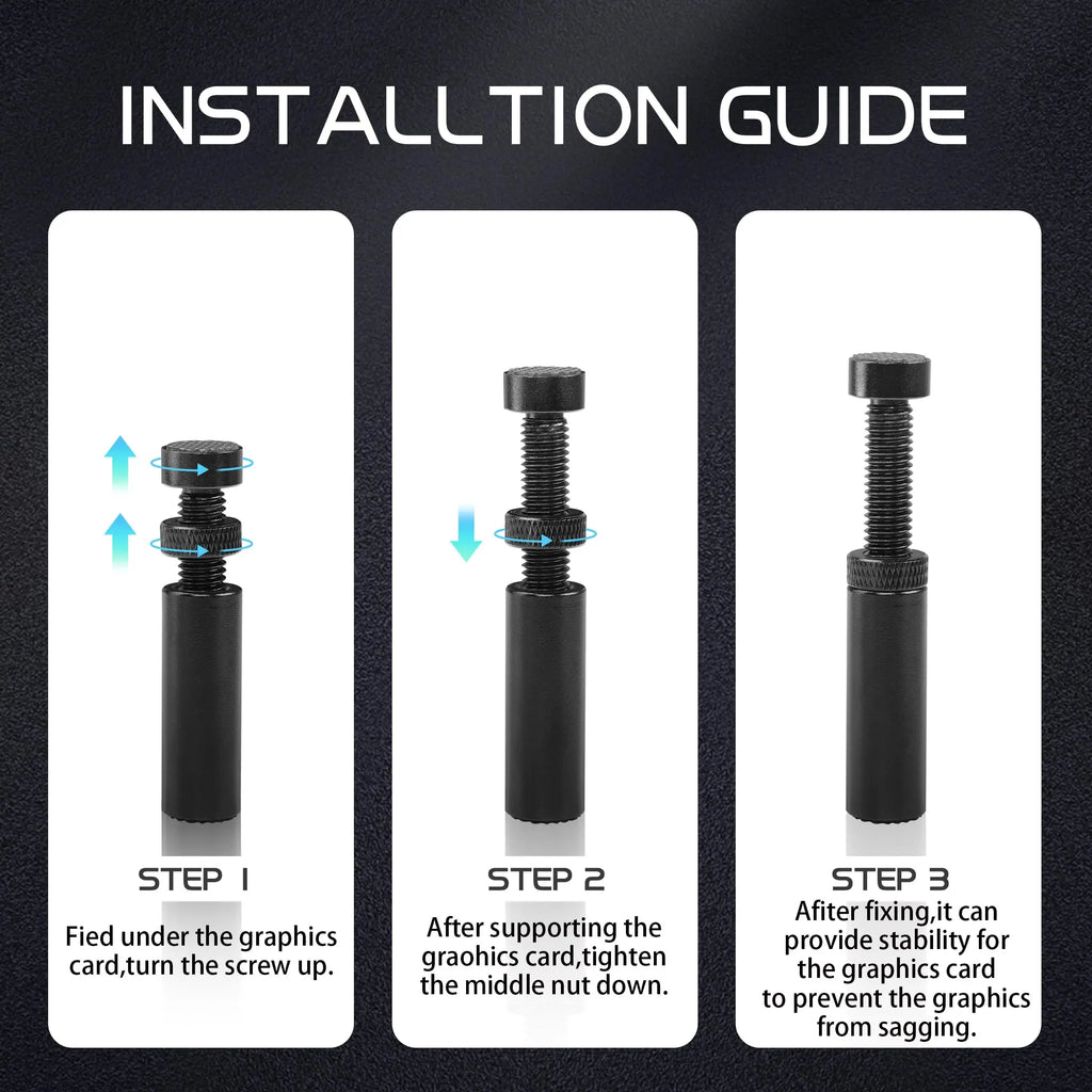 GPUHOLD Graphics Card GPU Holder Magnetic Bracket Video Card Holder Vertical Telescopic Rotating Stand