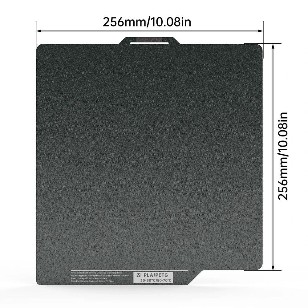 BIQU Panda Build Plate CryoGrip Coating No Clog 256x256mm Spring Steel Double-sided Textured for BambuLab P1 X1 3D Printer