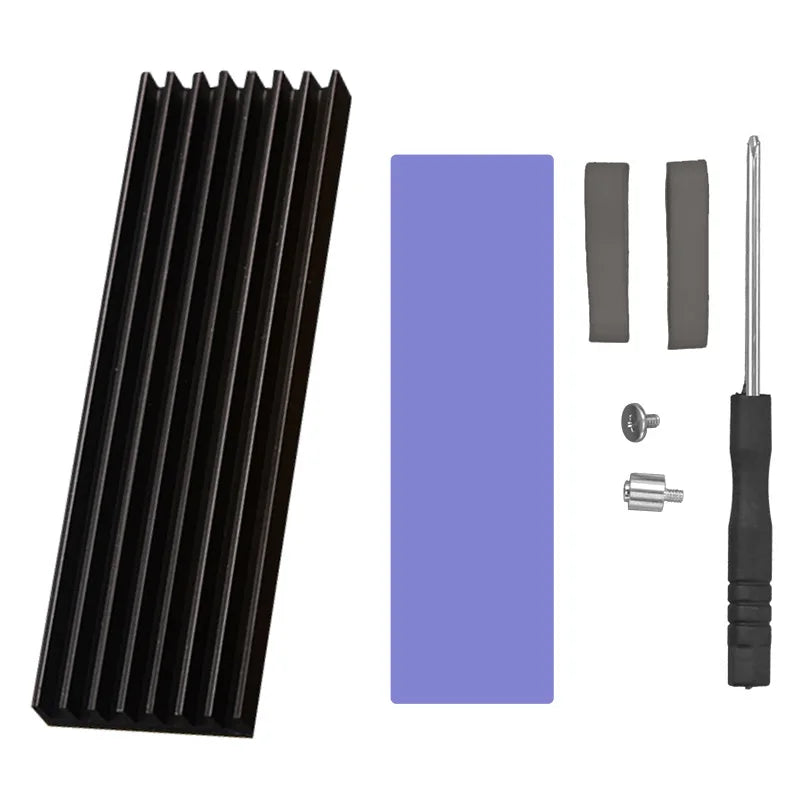 Coolcirc M.2 SSD solid state radiator All-aluminum Ultra-thin with heat pad Anodized Sandblasted For M.22280 hard disk