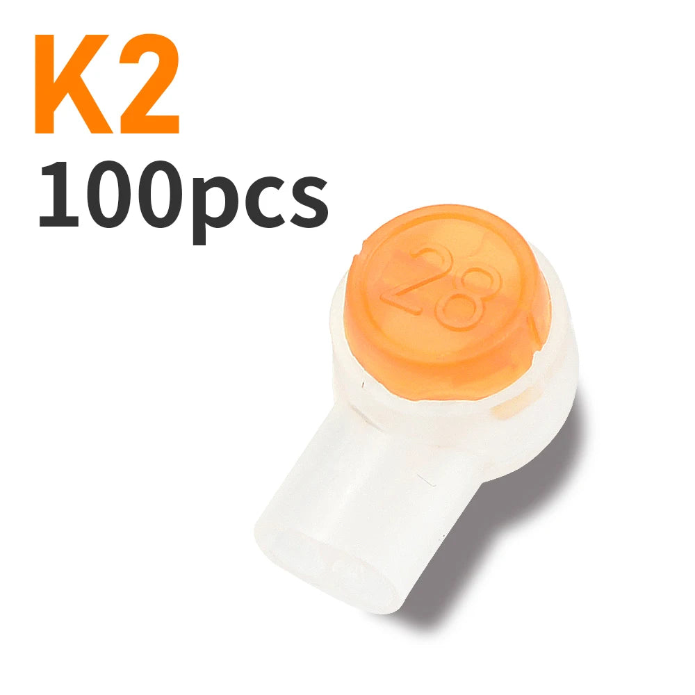 100PCS UY1 UY2 UY  Connector Wire Splice K1 K2 K3Connector RJ45 Wiring Ethernet Telephone Cable Cord UY1 Network Cable Terminal