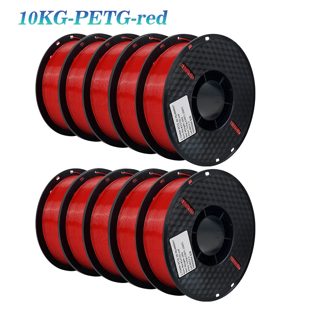 KINGROON 22LBS PETG or PLA filament 3D Printer Filament 10 Rolls 1KG 1.75MM Eco-Friendly Good Toughness Mix Color Free Shipping