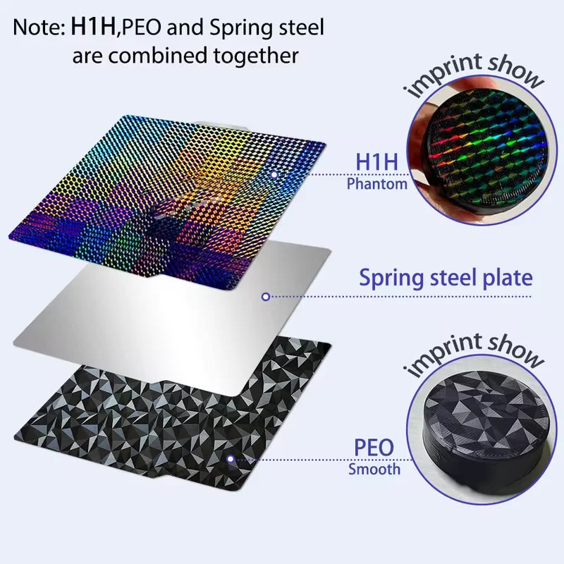 Bambu Lab Build Plate X1carbon PEI Plate smooth bamboo plate lab 257x257mm build plate A1 X1 For bambu lab P1S P1P smooth pei