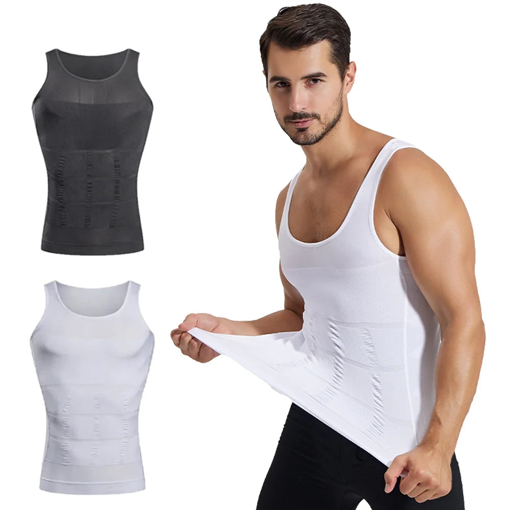 Mens Compression Sleeveless Jersey Fitness Clothes Training Shirts Gym Tank Tops Running Sports Skinny Vest Tight T-Shirt