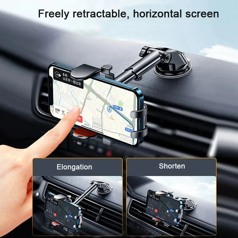 Car Phone Holder Sucker for Dashboard Vent Mobile Car Holder Gravity Clamp For iPhone 15 14 13 Pro Max X Xiaomi Huawei Samsung