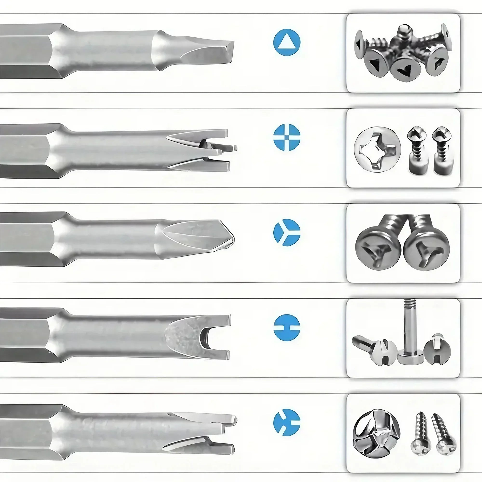 5/7/13pcs Special-shaped Screwdriver Set, 50mm Magnetic Chrome-Vanadium Bits for Repair, Y-Type Triangle Cross 3-Point