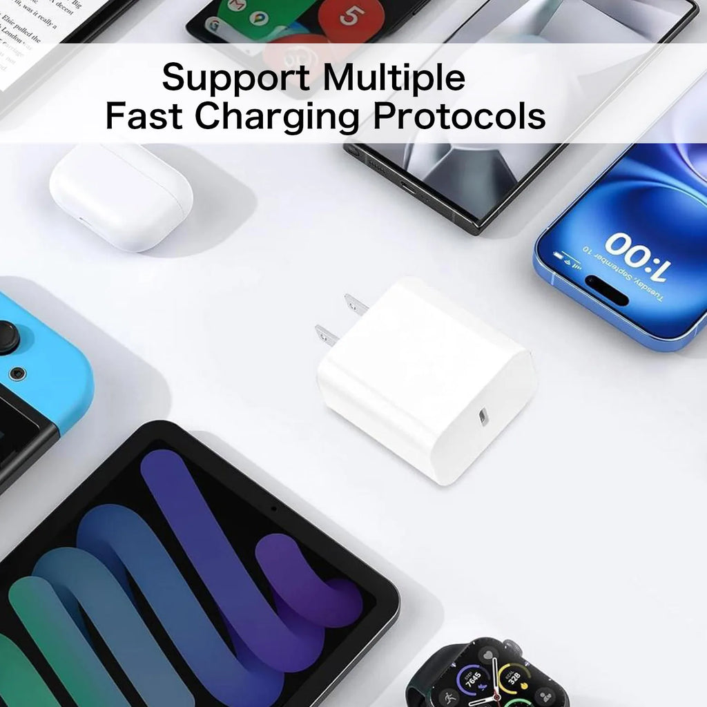 35w for iPhone Fast Charger for iPhone 14 13 12 11 Pro Plus mini XS Max XR X 8 iPad Air Quick Charging Power Adapter USB C cable