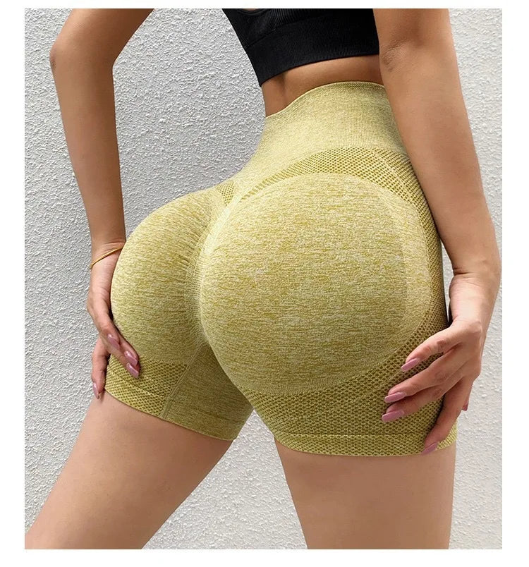 Seamless Yoga Shorts High Waist Workout Fitness Lift Peach Butt Fitness Tights Gym Running Body Shaper Pants Casual Sportswear