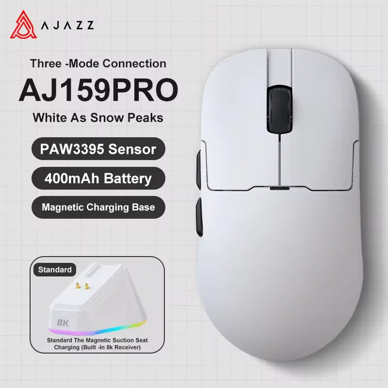 AJAZZ AJ159 APEX/AJ159PRO Wireless Gamer Mouse with RGB Magnetic Charging Base Lightweight  AJ159P Gaming Mouse for PC Laptop
