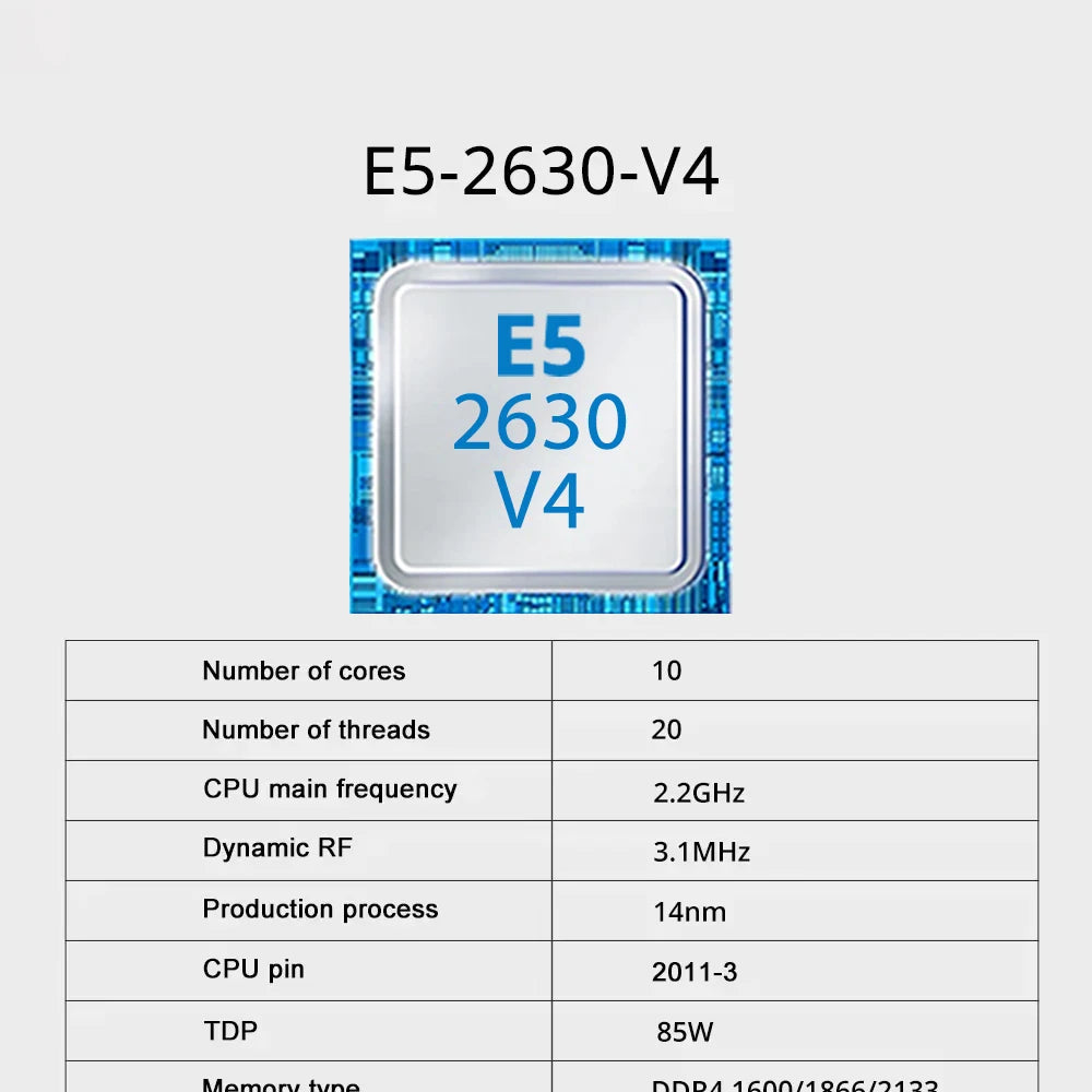 SOYO X99 Motherboard Set With LGA2011-3 Xeon E5 2630 V4 CPU DDR4 16GB (1*16GB)  2133MHz RAM NVME M.2 SATA Computer Accessories