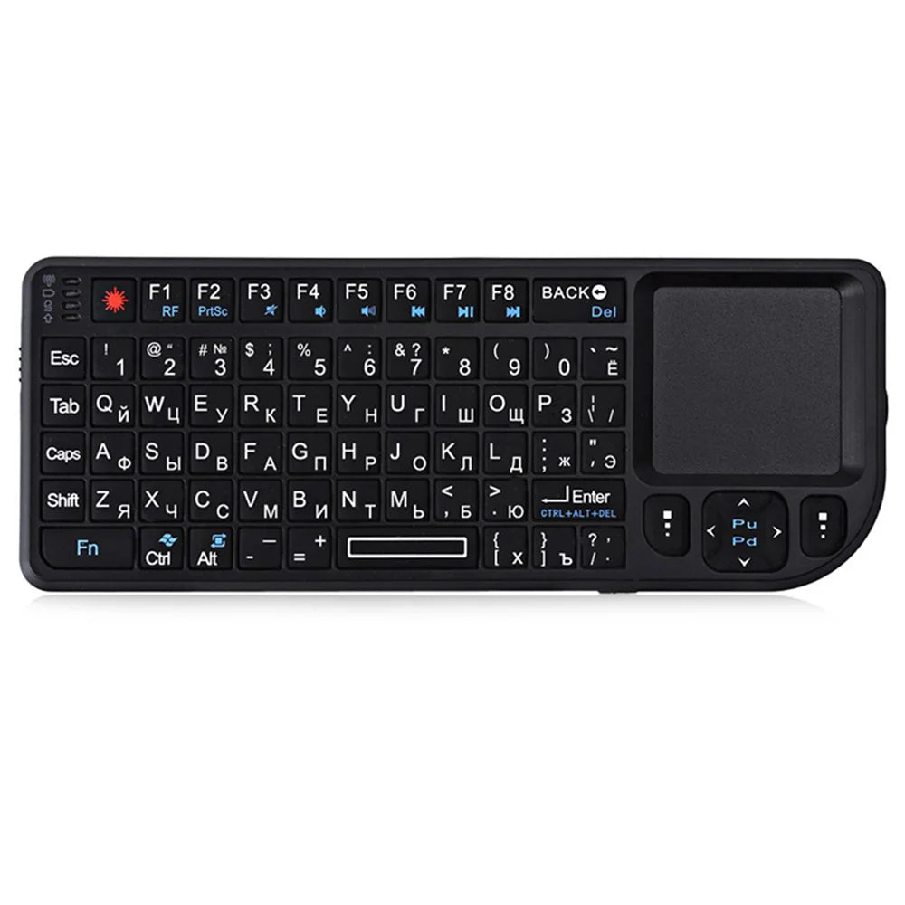 MRSVI A8 Mini Wireless Keyboard 2.4G 7-Color Backlight Touchpad Mouse Flashligt-Portable Applicable- Perfect For PC,Smart TV Box
